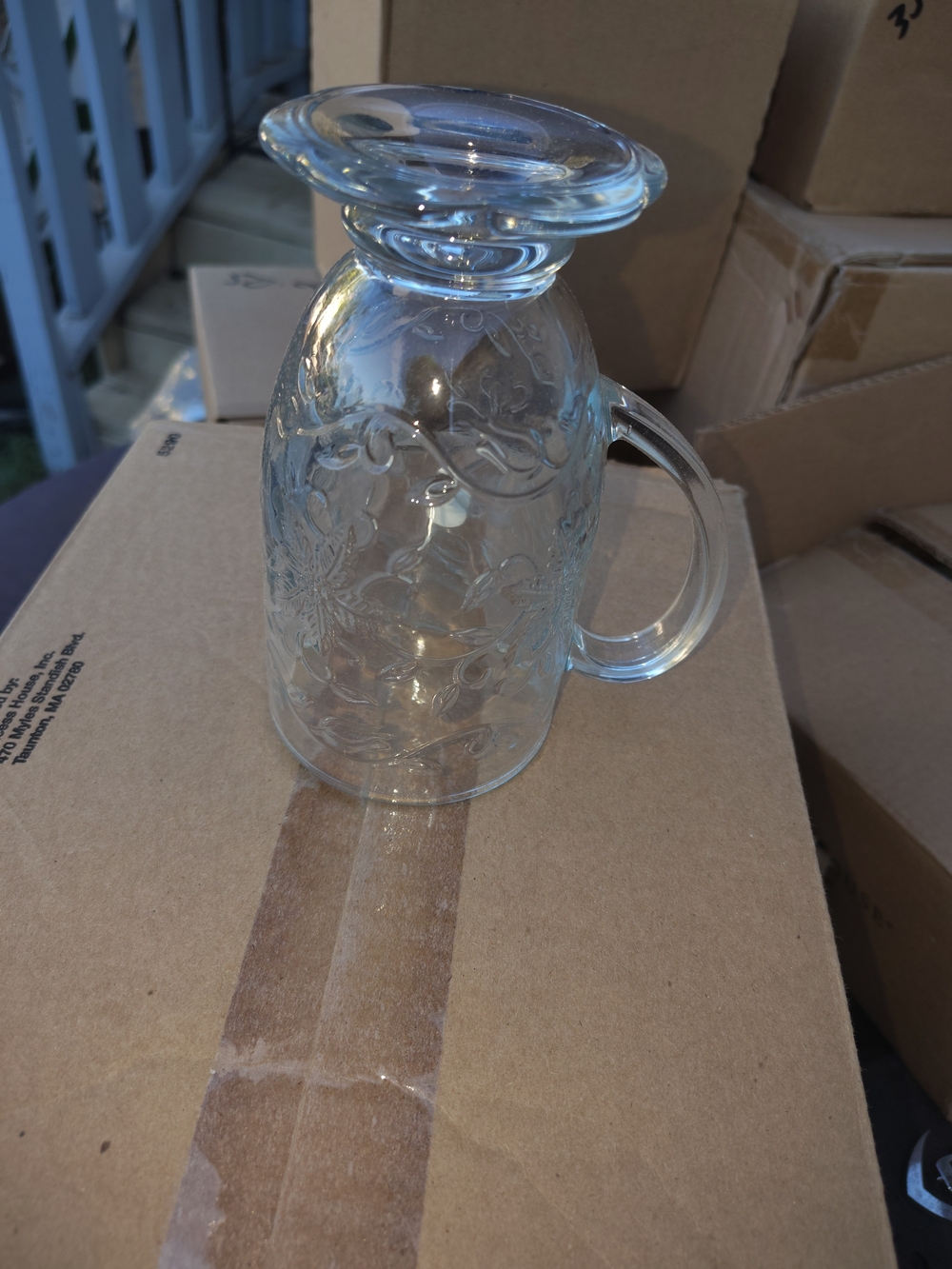 Clear Glass Mug with Handle